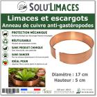 Anneau de Cuivre Anti-Limaces et Escargots – Barrière Physique pour Salades et Jeunes Plants, SOLU
